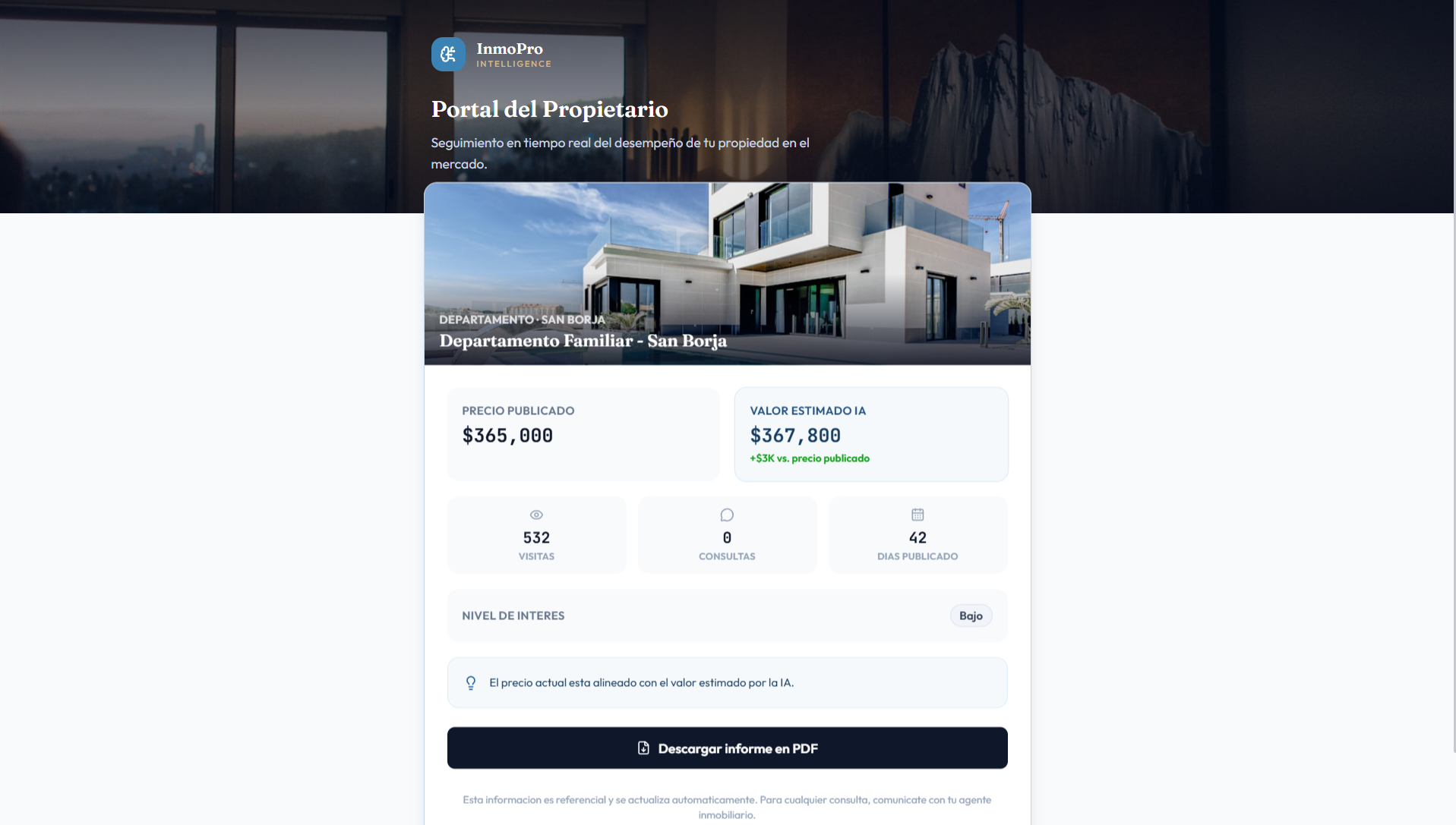 Captura 12 de InmoPredict — Predicción Inmobiliaria con IA