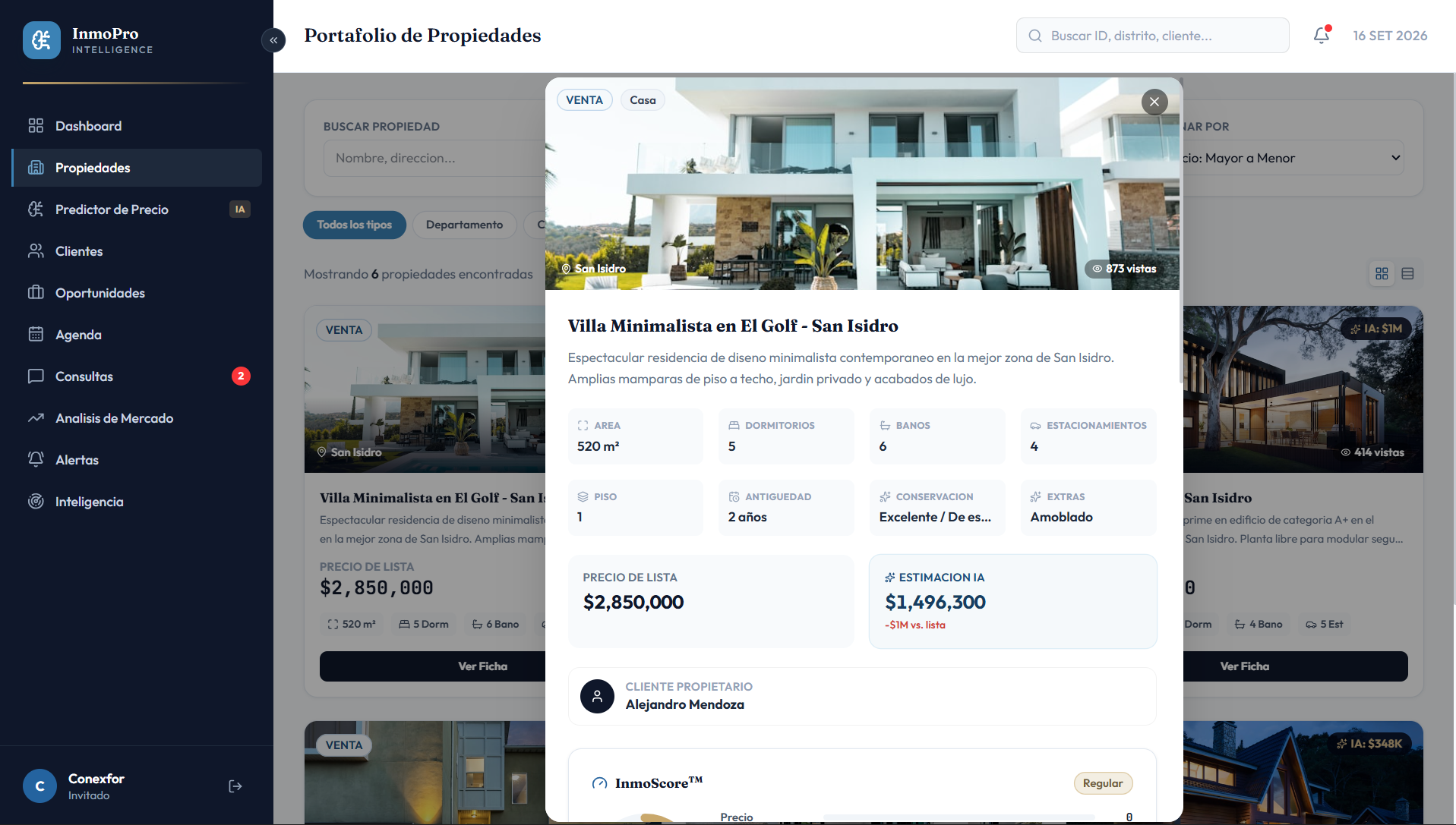 Captura 3 de InmoPredict — Predicción Inmobiliaria con IA