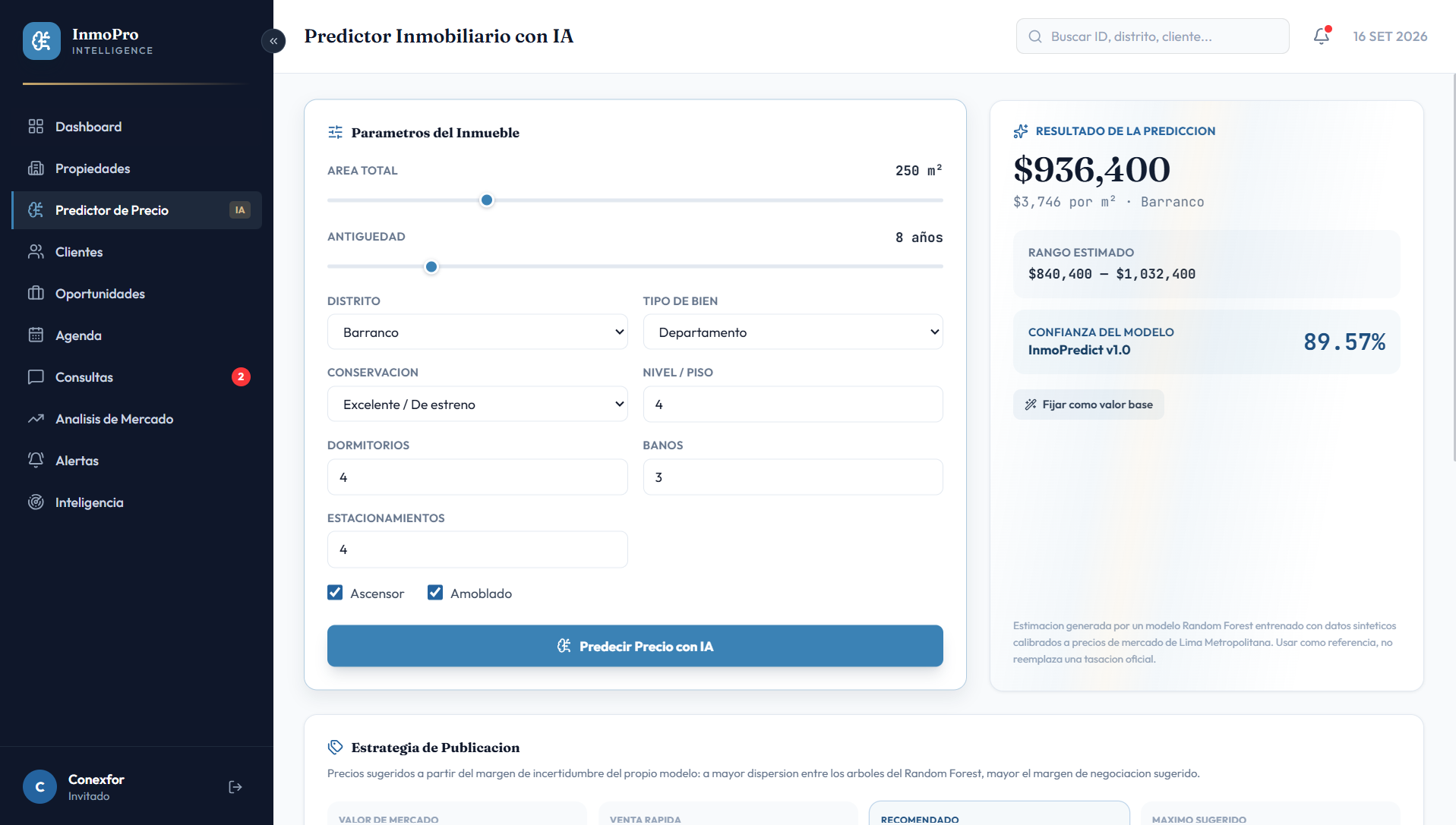 Captura 4 de InmoPredict — Predicción Inmobiliaria con IA