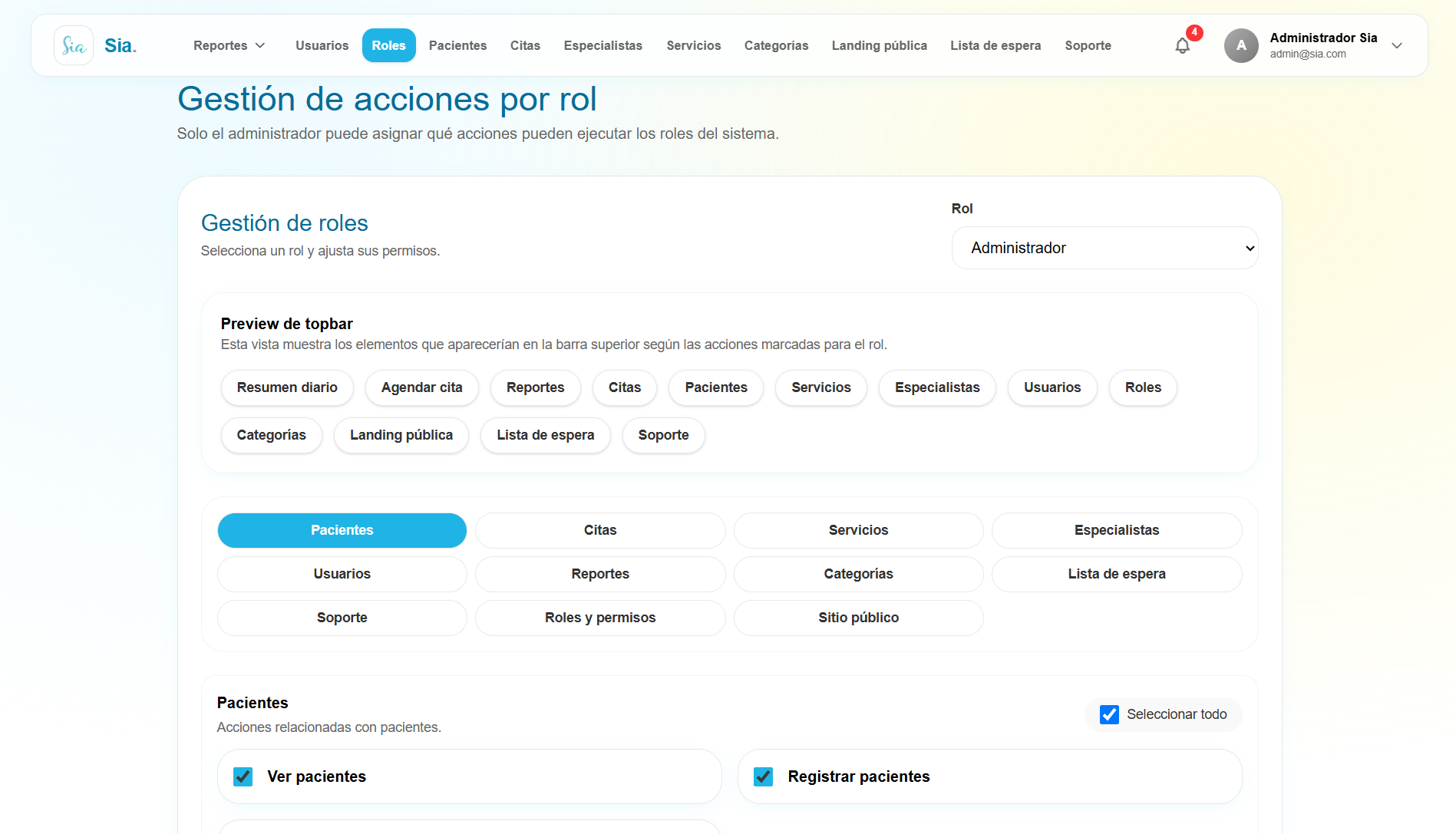 Captura 7 de Sia · Clínica Psicológica